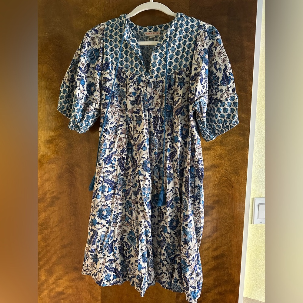 Blue floral flowy dress